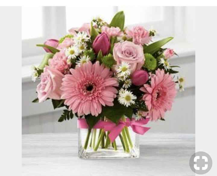 Centros de mesa con tonos rosas - 3