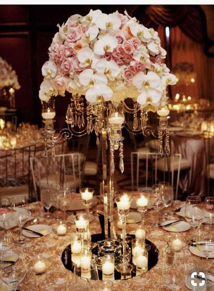 Centros de mesa con tonos rosas - 5