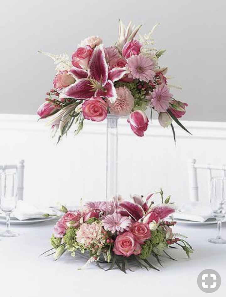 Centros de mesa con tonos rosas - 8
