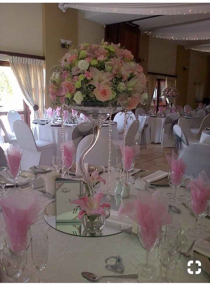 Centros de mesa con tonos rosas - 10