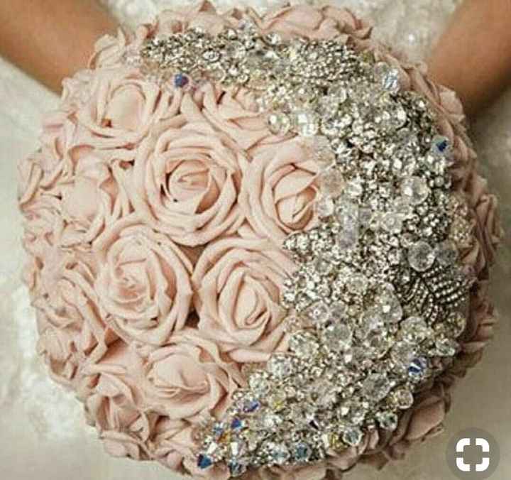 Ramos con rosas de tela en tonos rosas - 4