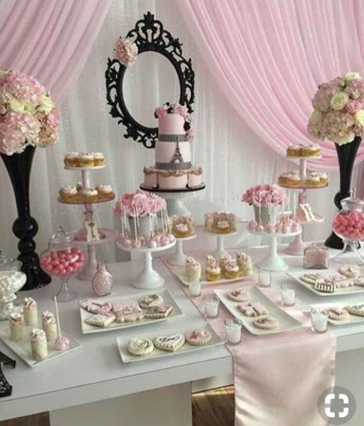 Mesas de postre en rosa - 1