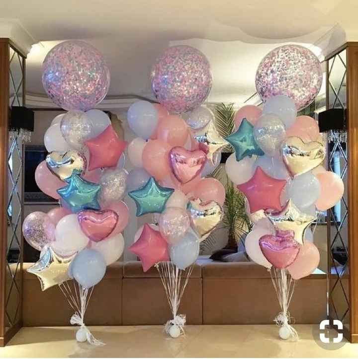 Decoración con globos rosas - 1