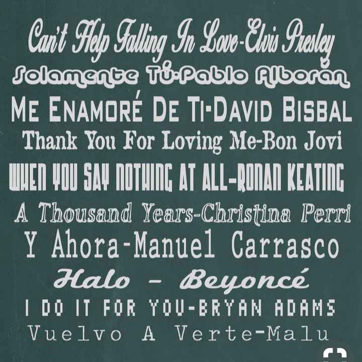 Canciones Lara su primer baile - 1