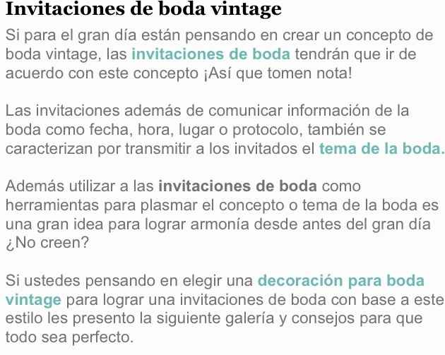 Invitación vintage  - 1