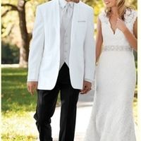 Traje blanco y negro