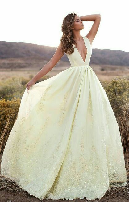 Colores: vestidos de novia amarillos 2