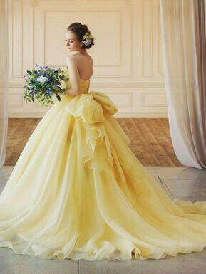 Colores: vestidos de novia amarillos 8