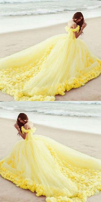 Colores: vestidos de novia amarillos 9