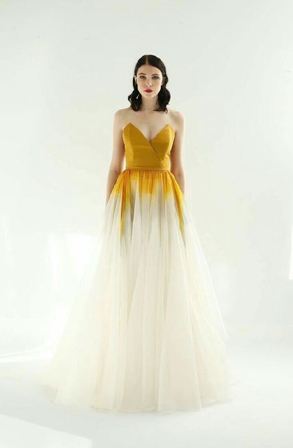 Colores: vestidos de novia con toques amarillos 4