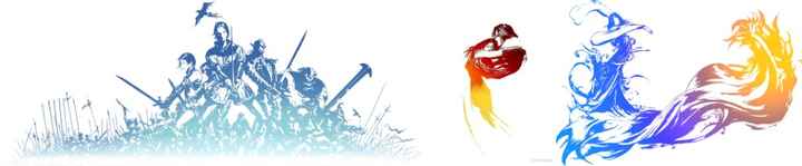 Algunas imágenes de los logos de los juegos de final fantasy