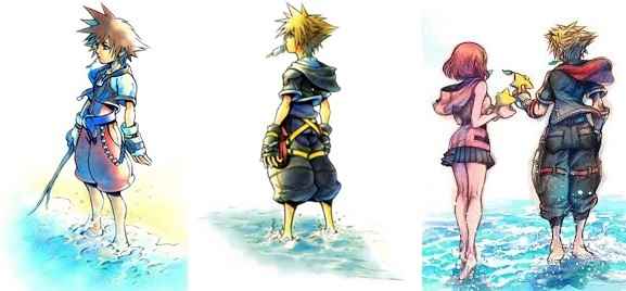 ilustraciones del juego de Kingdom Hearts