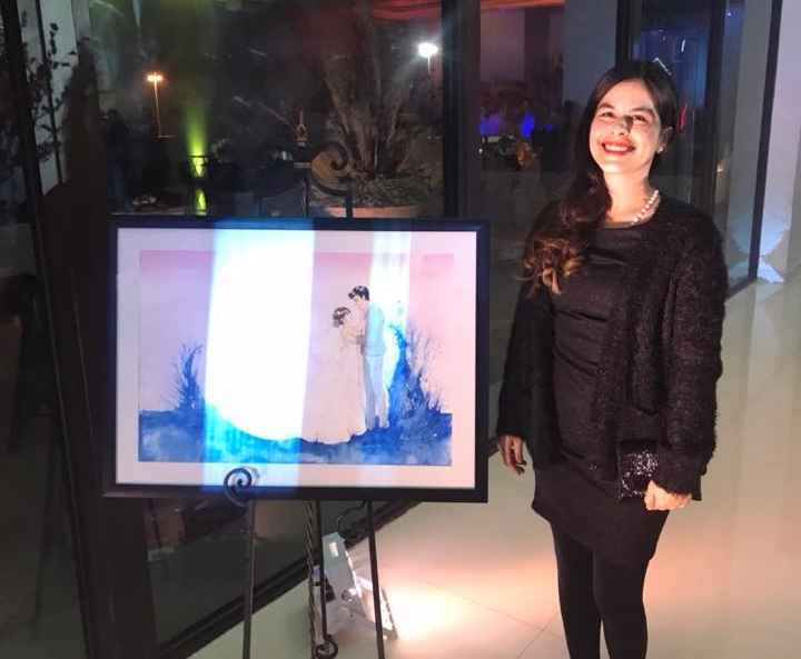 Adriana y su obra de arte