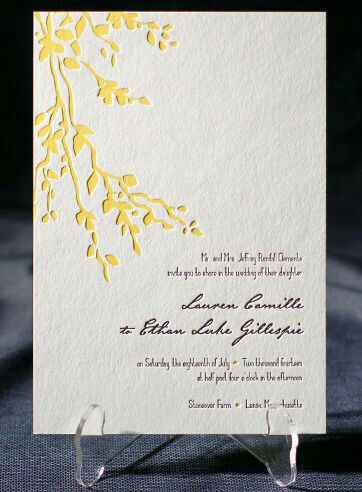 Colores: invitaciones con toques amarillos - 4