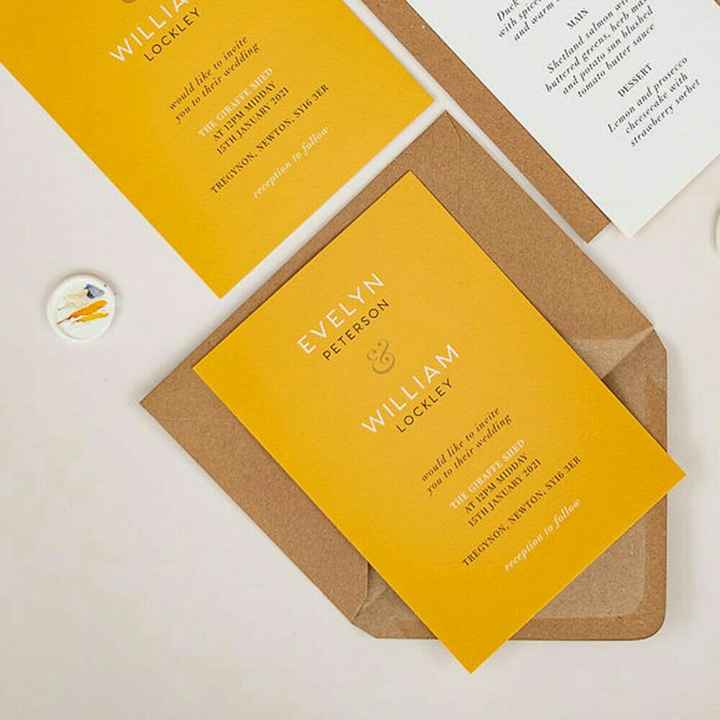 Colores: invitaciones con toques amarillos - 6