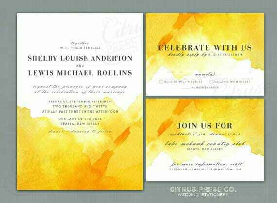 Colores: invitaciones con toques amarillos - 9