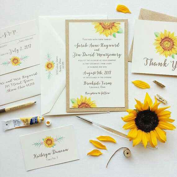 Colores: invitaciones con toques amarillos - 12