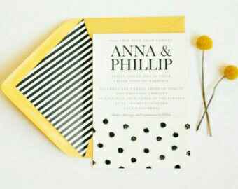 Colores: invitaciones con sobre amarillo - 2