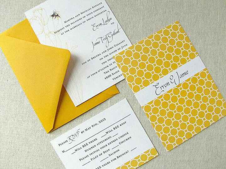 Colores: invitaciones con sobre amarillo - 5