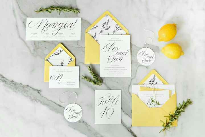 Colores: invitaciones con sobre amarillo - 7