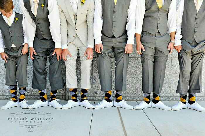 Colores: calcetines para la corte del novio en amarillo - 6