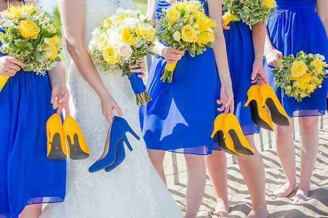 Colores: zapatillas de las damas en amarillo - 1