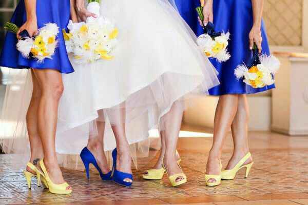 Colores: zapatillas de las damas en amarillo - 5