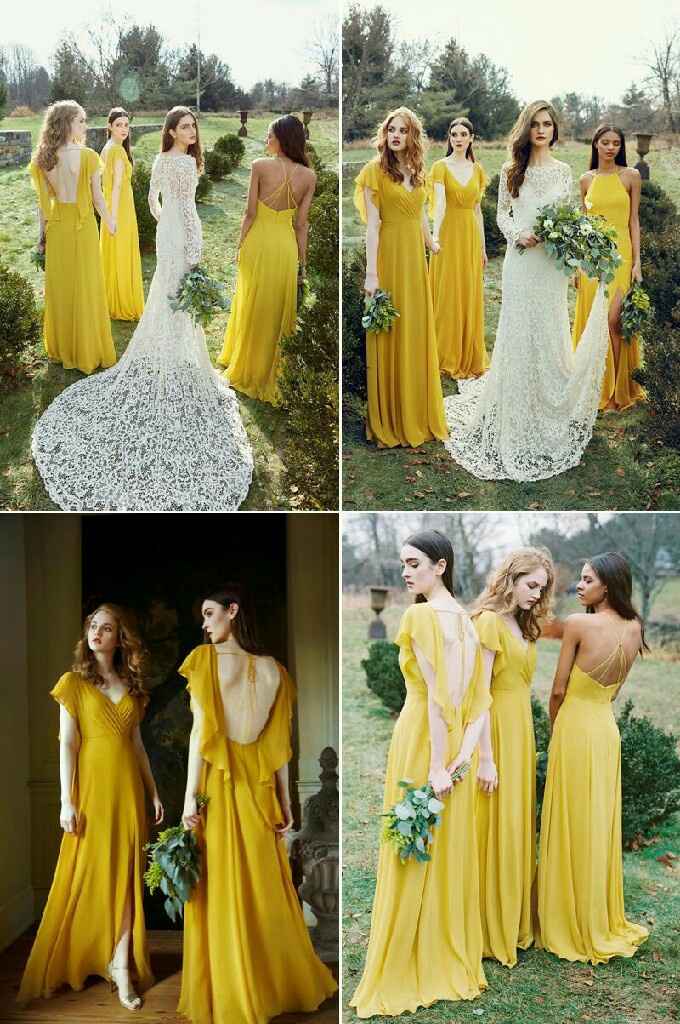 Colores: vestidos amarillos para las damas - 5