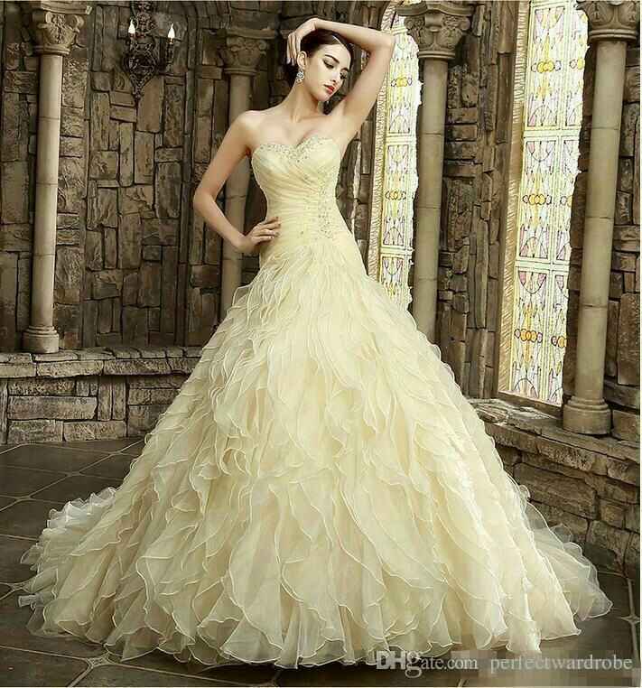 Colores: vestidos de novia amarillos - 3