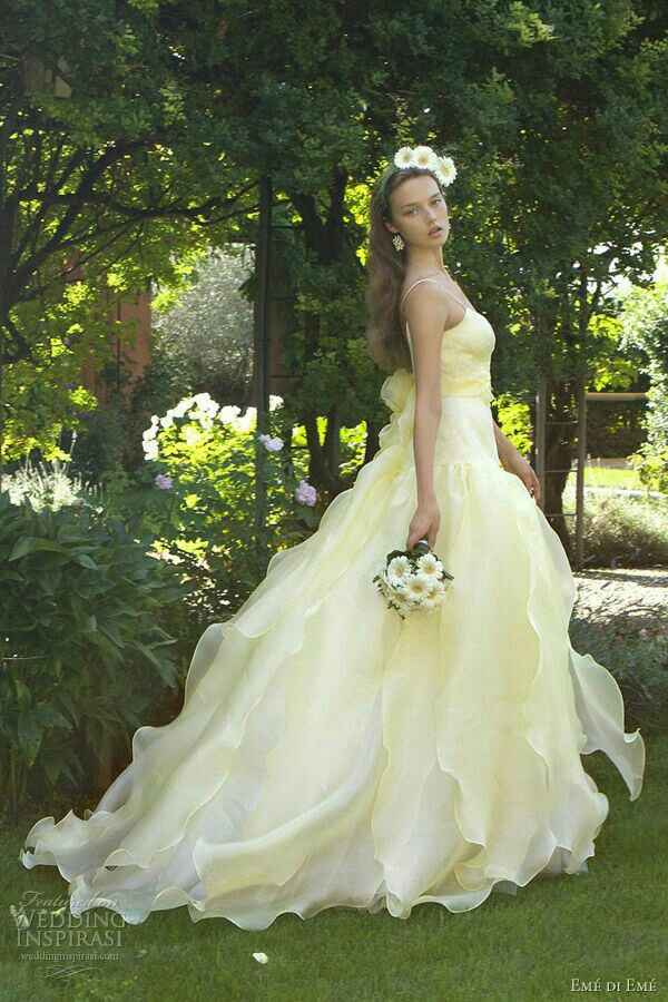 Colores: vestidos de novia amarillos - 5