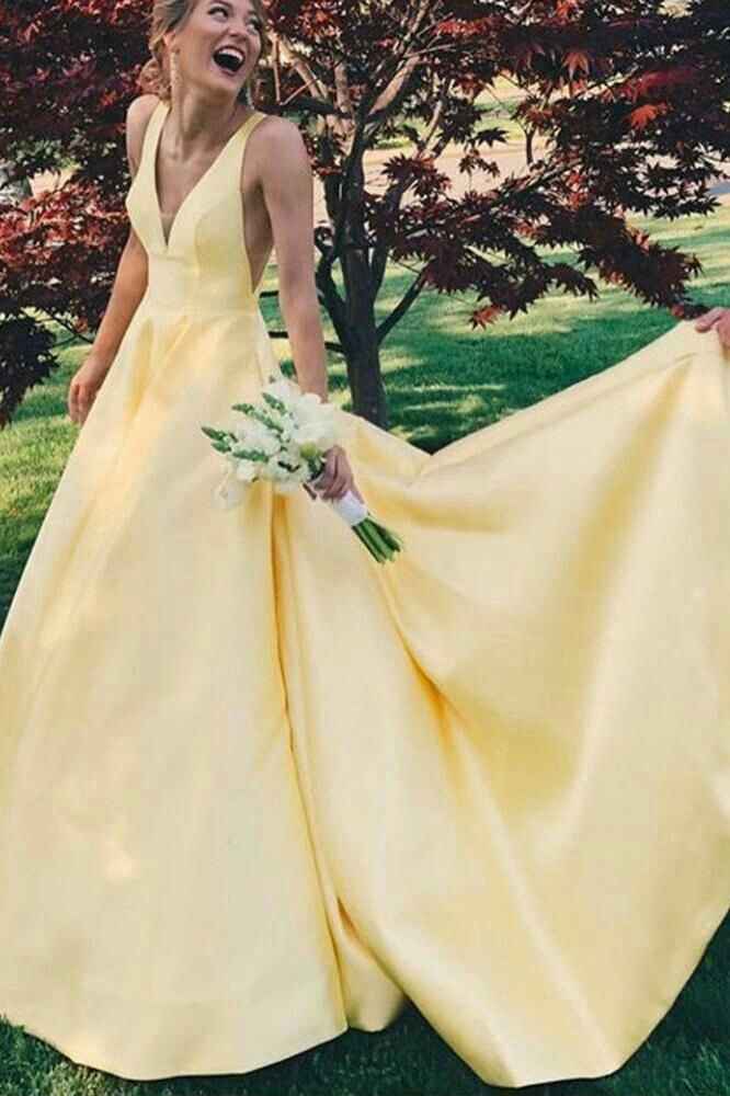 Colores: vestidos de novia amarillos - 7