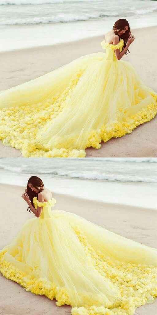 Colores: vestidos de novia amarillos - 9