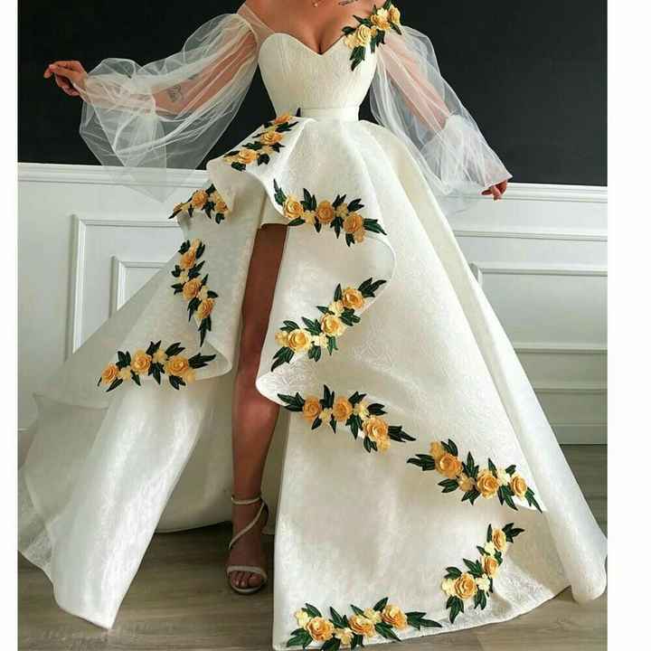 Colores: vestidos de novia con toques amarillos - 1