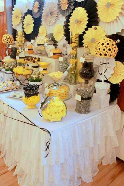 Colores: mesa de postres amarillas - 6