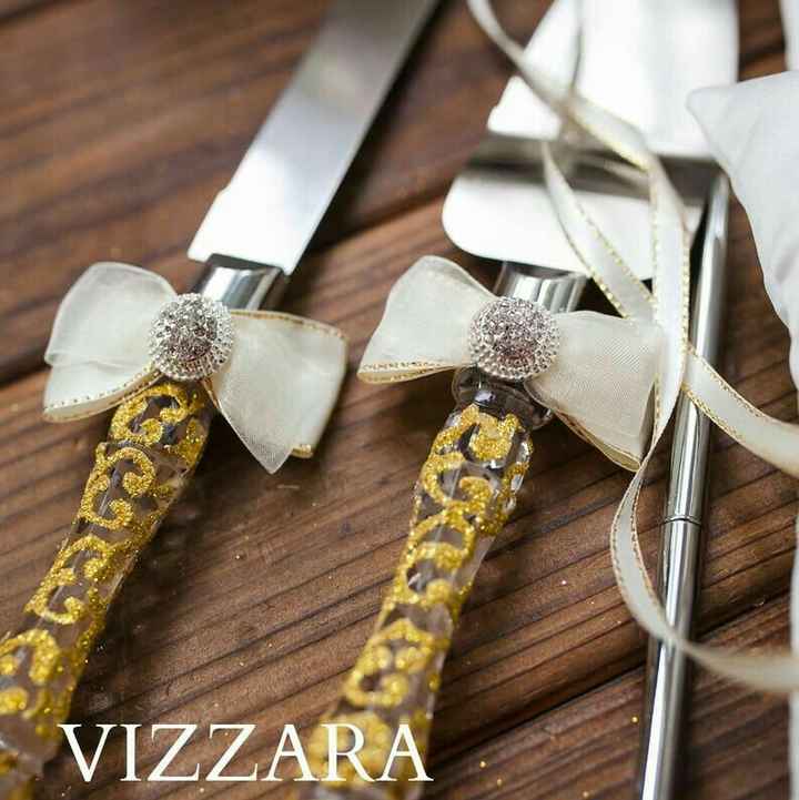 Colores: cuchillos para el pastel en yellow gold - 7