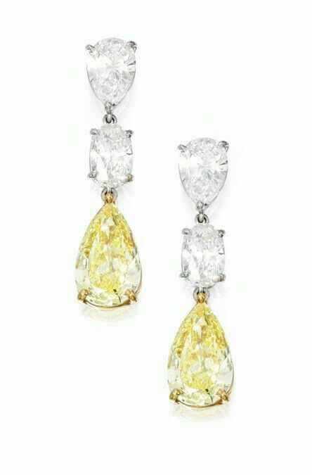 Colores: aretes con piedras amarillas - 2