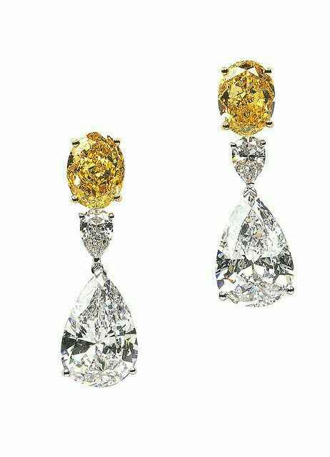 Colores: aretes con piedras amarillas - 4