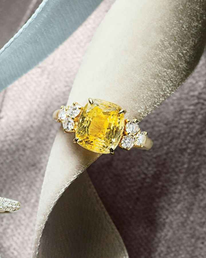 Colores: anillos con piedras amarillas - 8