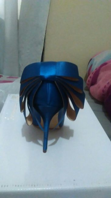 ¿Qué opinan de estos zapatos azules de novia? - 2