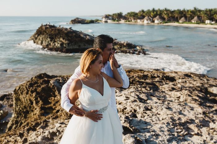 ¡¡¡¡¡nuestro trash the Dress..... en punta piedra Tulum!!!!!! 6