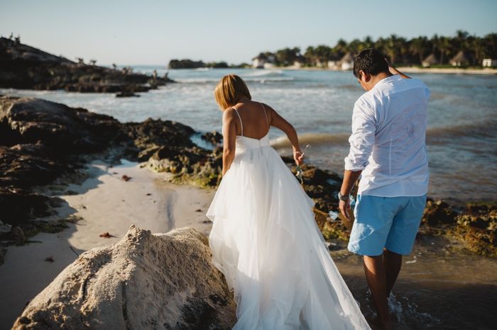 ¡¡¡¡¡nuestro trash the Dress..... en punta piedra Tulum!!!!!! 9