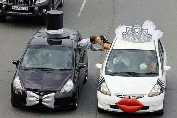El auto de los novios!! - 2