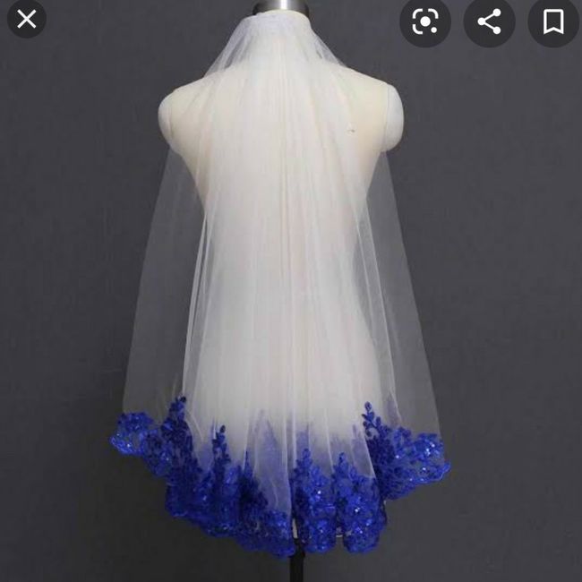 Velos románticos con acentos de color 5