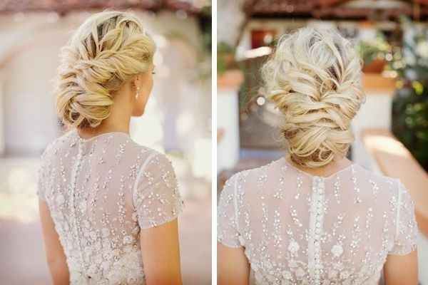Peinados de novia para un vestido sin espalda - 2