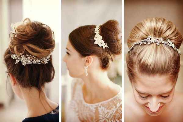Peinados de novia para un vestido sin espalda - 5