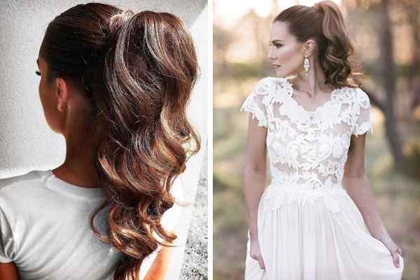 Peinados de novia para un vestido sin espalda - 7
