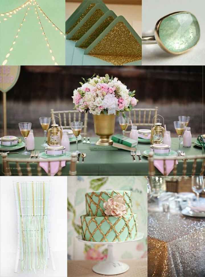 Porfa ideas para boda vintage con menta  - 4