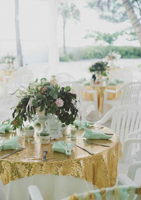 Porfa ideas para boda vintage con menta  - 6