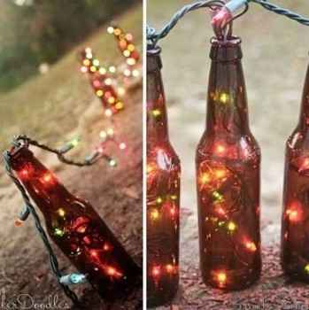 si vas a juntar lucecitas puedes hacer estas botellas 