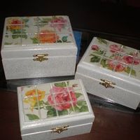 Alhajeros de madera-decoupage